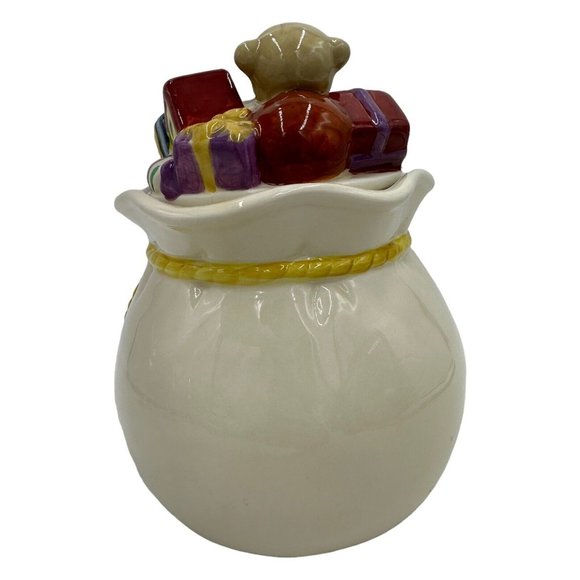 Spode 7.5" Santa's Sack Canister Toy Bag Jar with Sealed Lid - Picture 2 of 7
